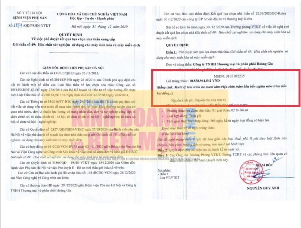 Bệnh viện Phụ sản Hà Nội: Nhiều gói thầu tiết kiệm siêu thấp do một đơn vị độc diễn
